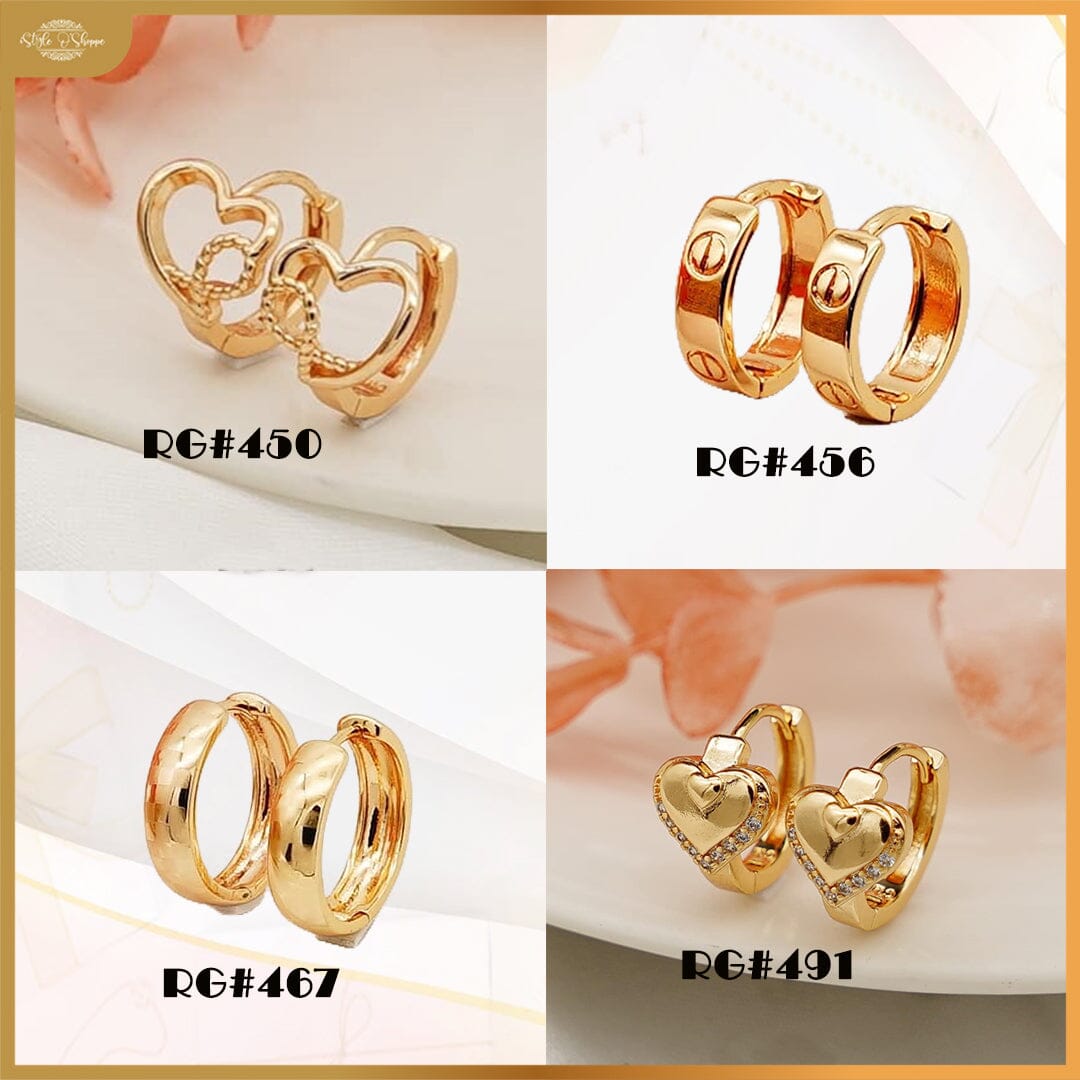 Elegant Thailand Rose-Gold-Plated Loop Earrings
