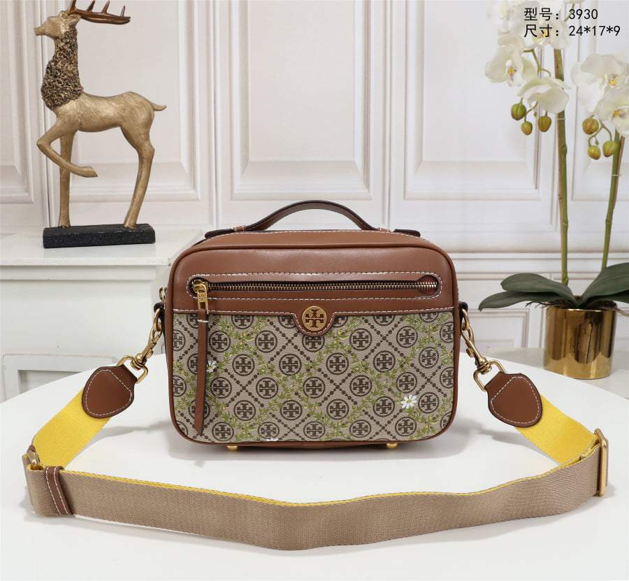TB3930 Monogram Leather with Floral Camera Bag