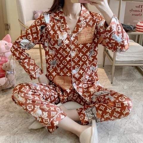 Silk Sleepwear Long Sleeve Pajama Set