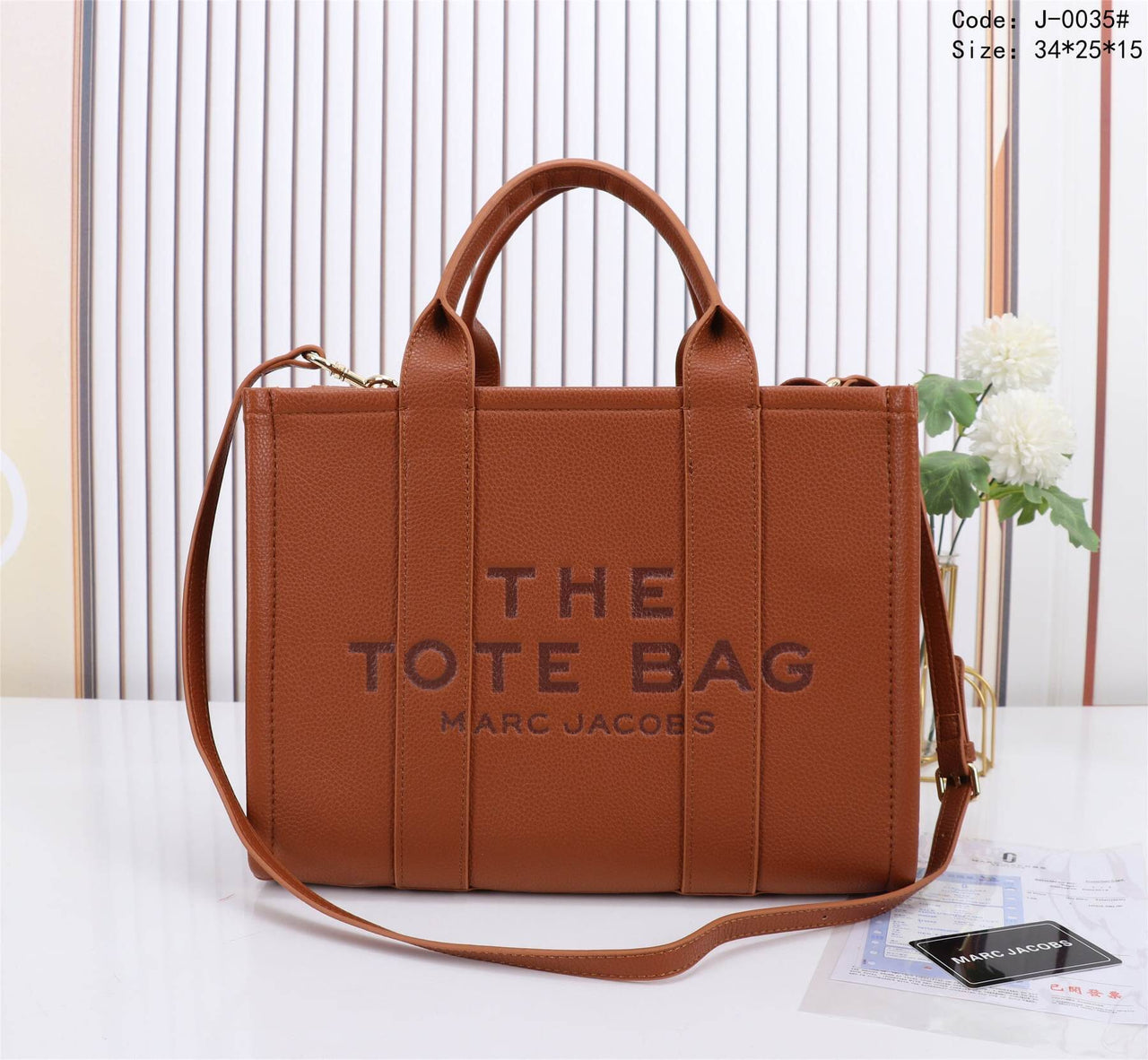 MJ0035 Leather Tote Bag (Top Grade)