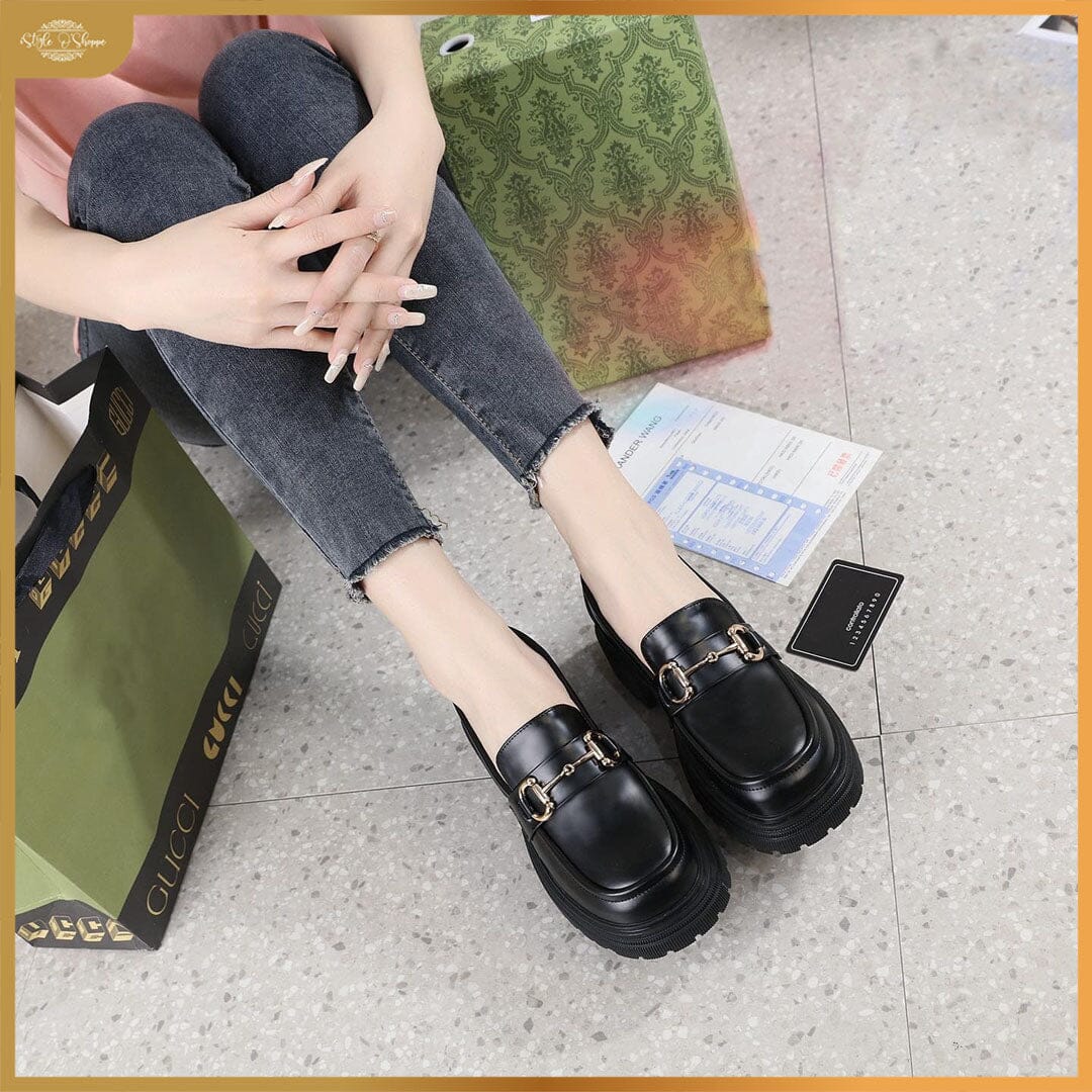 GG6896-15 Korean Fashion Casual Women's Leather Loafer (Top Grade)