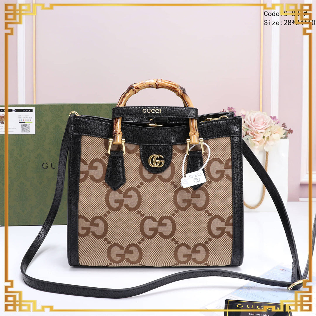 GG833 Bamboo Top Handle Bag with Sling
