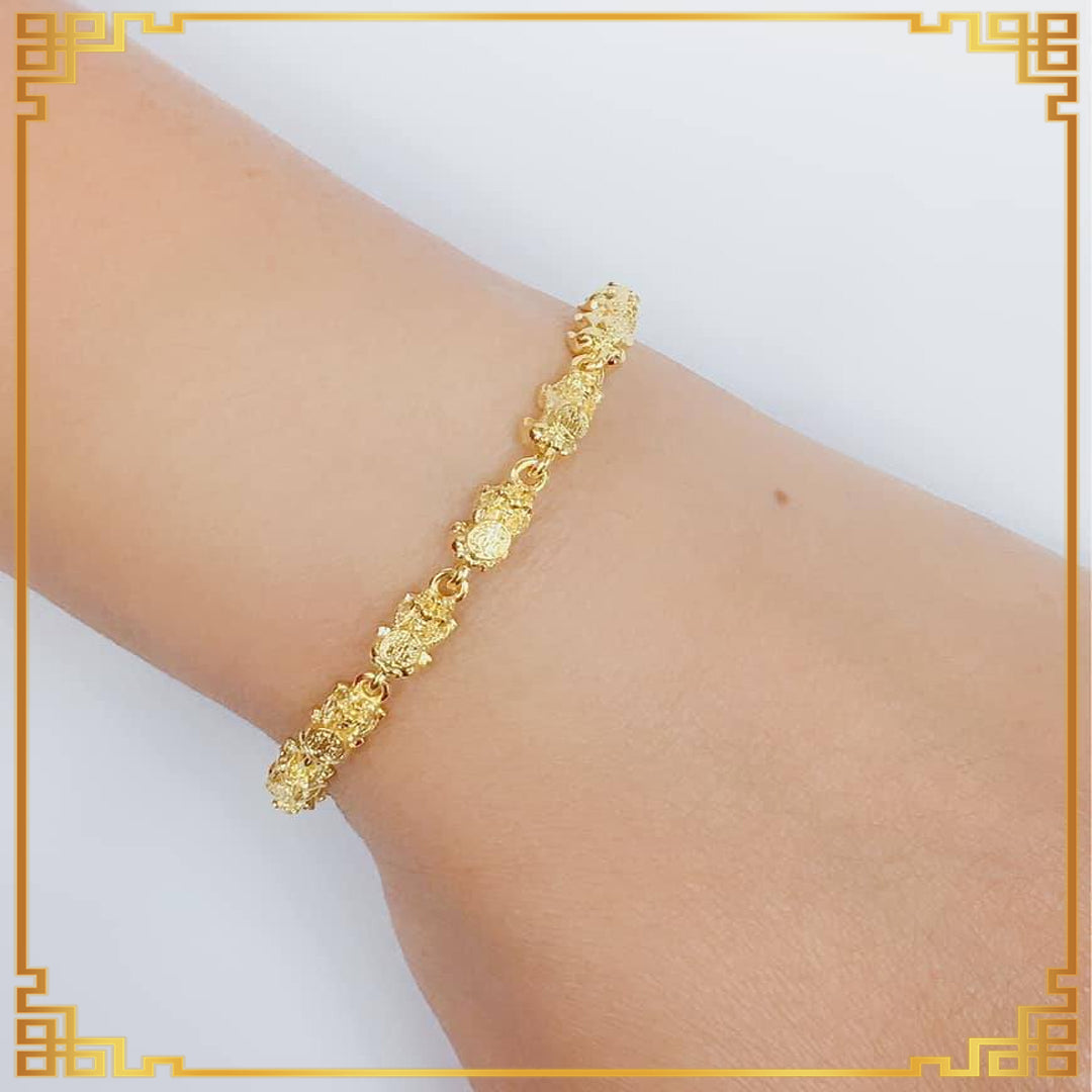 Bracelet Maho gold plated - Bracelet with gold medal to engrave -  Instants Plaisirs