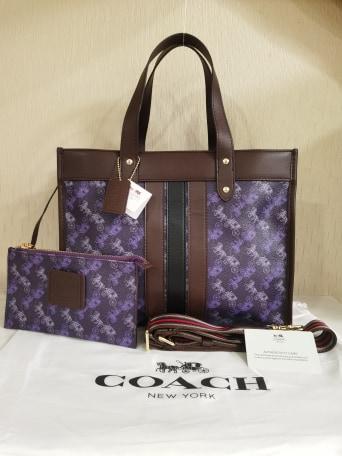 CH2689A Leather Tote Bag With Pouch