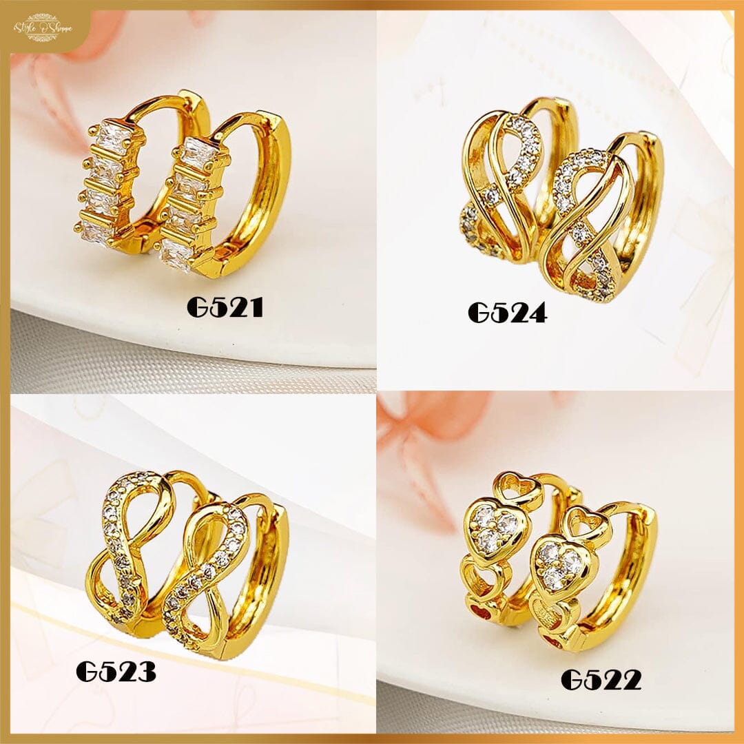 Elegant Thailand Gold-Plated Loop Earrings