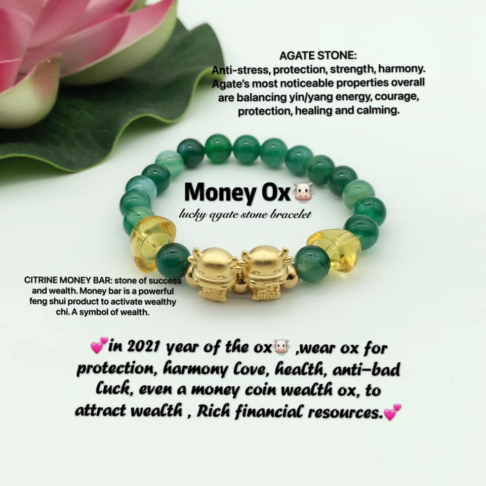 Lucky Money Ox Gemstone Bracelet