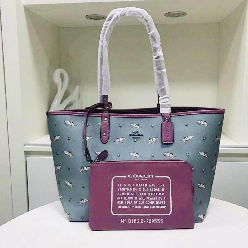 CH29555 Reversible Tote Bag With Pouch (Premium)