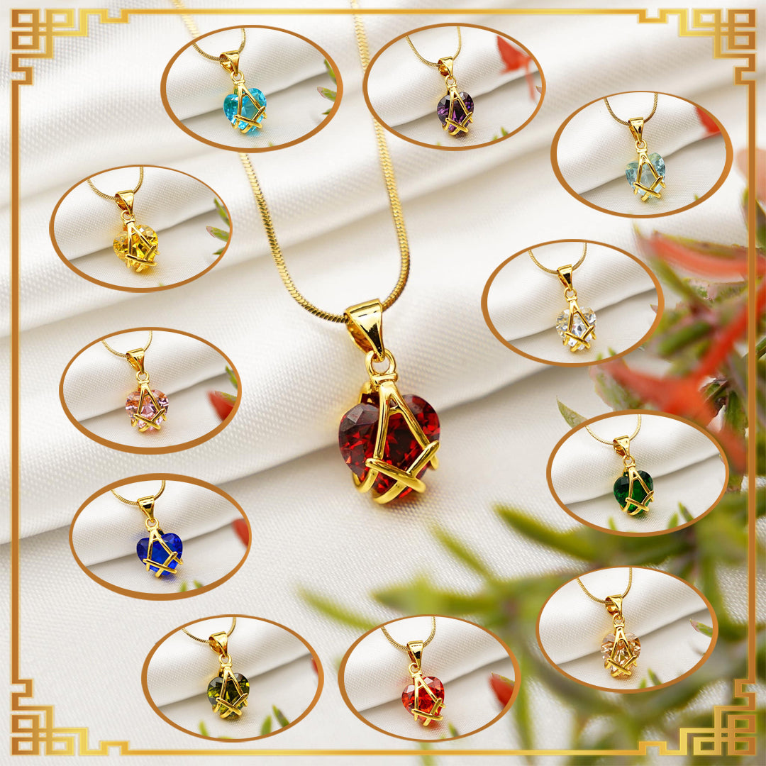 Thailand Gold Zircon Stone Stainless Steel Necklace